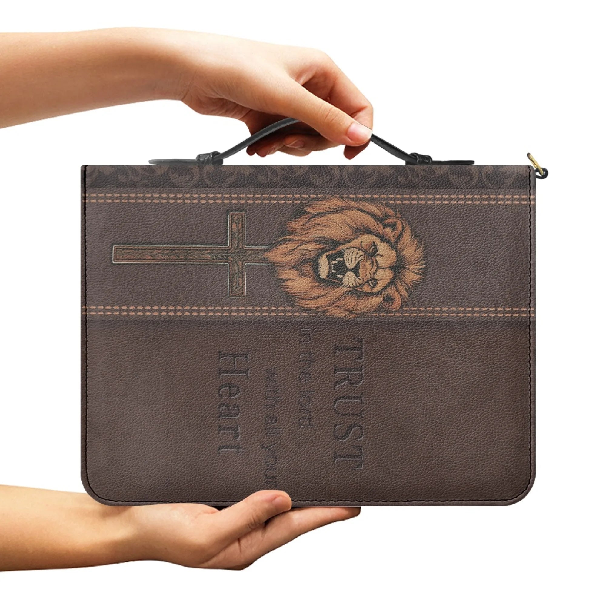Luxury Large Size Floral PU Leather Bible Carrying Case Pockets Custom Print/Logo Wholesale Durable Cover Women Cotton Travel