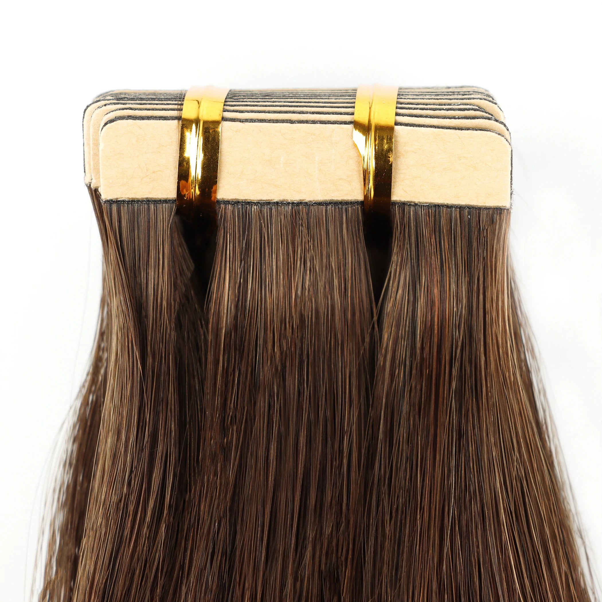Hot Sell Cuticle Aligned Brazilian Human Hair 12A Top Grade Dark Brown 24Inch Adhesive Tape in Hair Extension