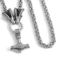Viking Souvenir Stainless Steel King Chain Viking Necklace Men's Norse Thor Hammer Necklace Viking Jewelry