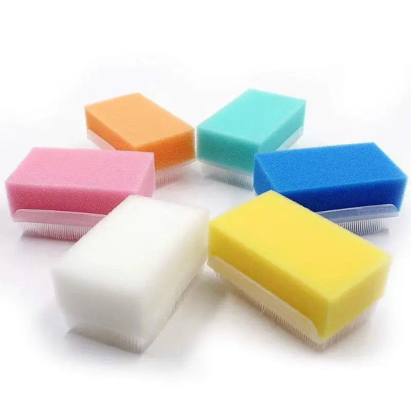 Mukcare Soft Sponge Scrubber Brush for Baby Newborn Bath Body Use Sponge+Plastic Material