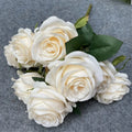 Ready Ship U-3299  Wedding Decoration Artificial Silk White Pink Rose Flower Bouquets