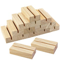 15 Pieces Wood Table Number Stands Wood Place Card Holders Picture Holder for Ceremony Birthday Party Home Decoration