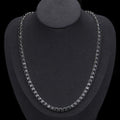 New Trendy Custom 5mm 925 Sterling Silver Black VVS Moissanite Diamond Clustered Tennis Chain Necklace for Men Women