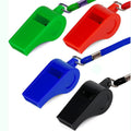 Plastic Whistle with Lanyard Loud Clear Black Whistles Bulk Great for Football Sport Outdoor Emergency Whistle
