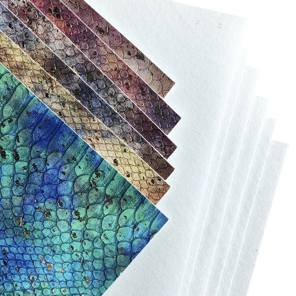 Hot Selling New Holographic Iridescence Snake Printed PU Synthetic Leather Can Be Used for Bag Decoration DIY Jewelry