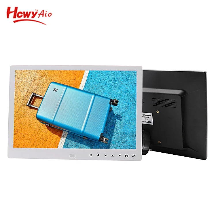12 Inch Wide Screen Digital Photo Frame LCD Media Player Picture Video Playback Advertising Screen Display