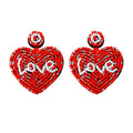 Boho Glass Seed Beads Heart Dangle love Boho Earring Women Handmade Earring Jewelry Summer Earrings