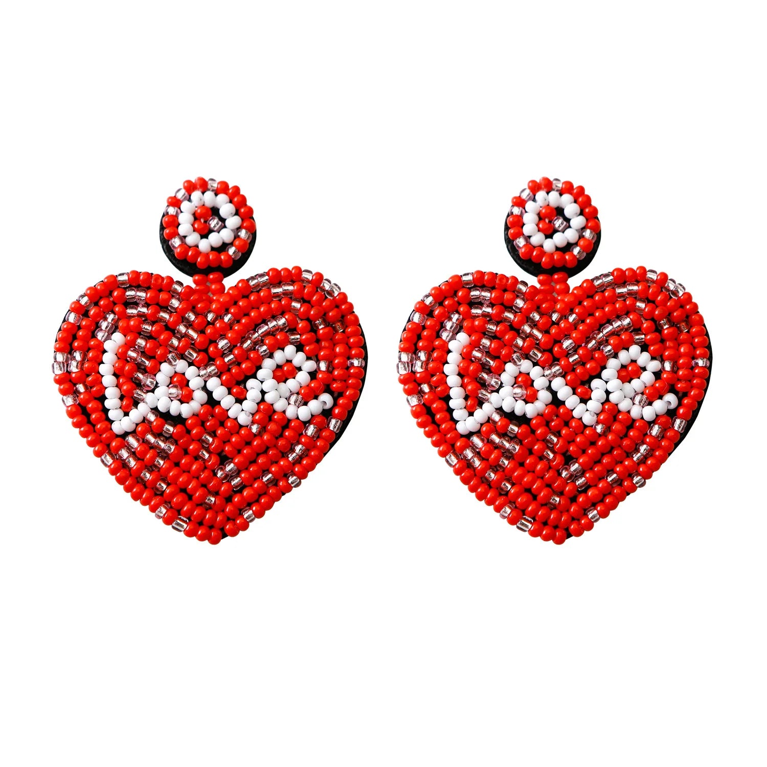 Boho Glass Seed Beads Heart Dangle love Boho Earring Women Handmade Earring Jewelry Summer Earrings