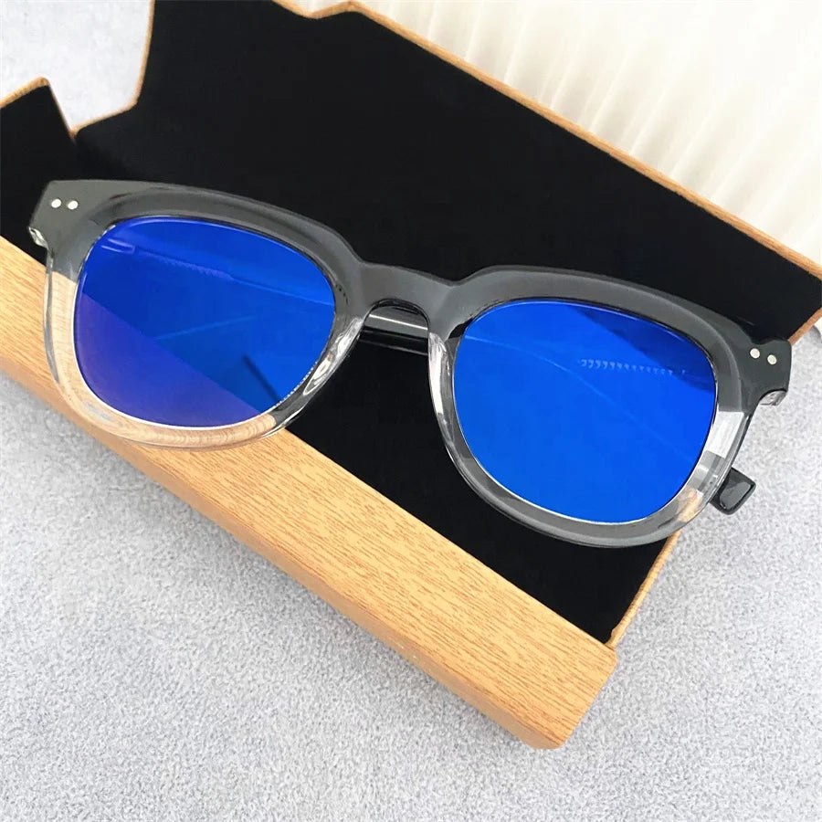Vintage TR90 Spring Hinge Photochromic Lenses Glasses Anti-Blue Light Antireflective Lunette Computer Fishing Indoors outdoors
