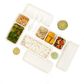 Biodegradable Disposable 1 2 3 Compartment Lunch Box Insulated Food & Sushi Packaging Container with Lid Storage