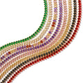 MICCI Wholesale 18K Gold Plated Stainless Steel Bling Tennis Cubic Zircon Choker Necklace Bracelet Set Link Chain Jewelry