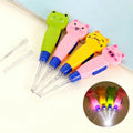 Wholesale LED Light Flashlight Earpick Ear Spoon Tweezers Ear Syringe Cleaning Tool With Case for Ear Care