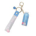 Cartoon Cat Liquid Milk Bottle Keychain Hot Selling Acrylic Bottle Pendant Keyring Personalised Quicksand Floating Key Chain