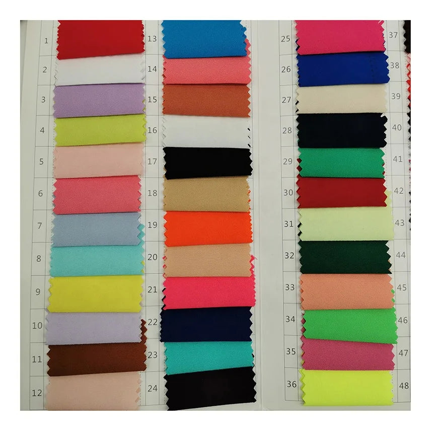 Elastic Moss Crepe Polyester Spandex Fabric Dyeing 4 Way Stretch Habijabi Garment Fabric