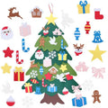 Felt Christmas Tree with 25 Pcs Ornaments Christmas Xmas Tree Wall DIY Hanging Felt Decoration for Kid Gift