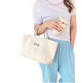 Customized Cheap Promotional Reusable Eco Friendly Large Capacity Zipper Women Cotton Canvas Tote Shopping Bag With  Logo