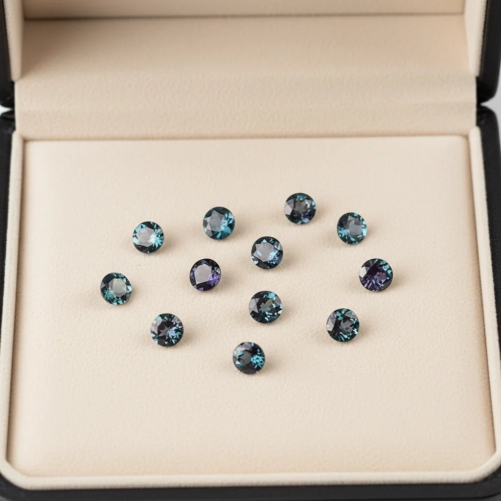 Custom-made Laboratory Alexander Faceted Gemstones Loose Gemstone Supplier Silver Custom Jewelry Professional Gems Customized