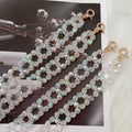 Meetee JMY-123 Hand Braided Resin Strap Handbags Colorful String Crossbody Pearl Bag Chain Pearl Buckle Plate Resin Accessories