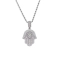 CN244 Men Brass Setting CZ  Pendant Iced Out Cubic Zircon Necklace Hip Hop Gift Jewelry Bling Bling