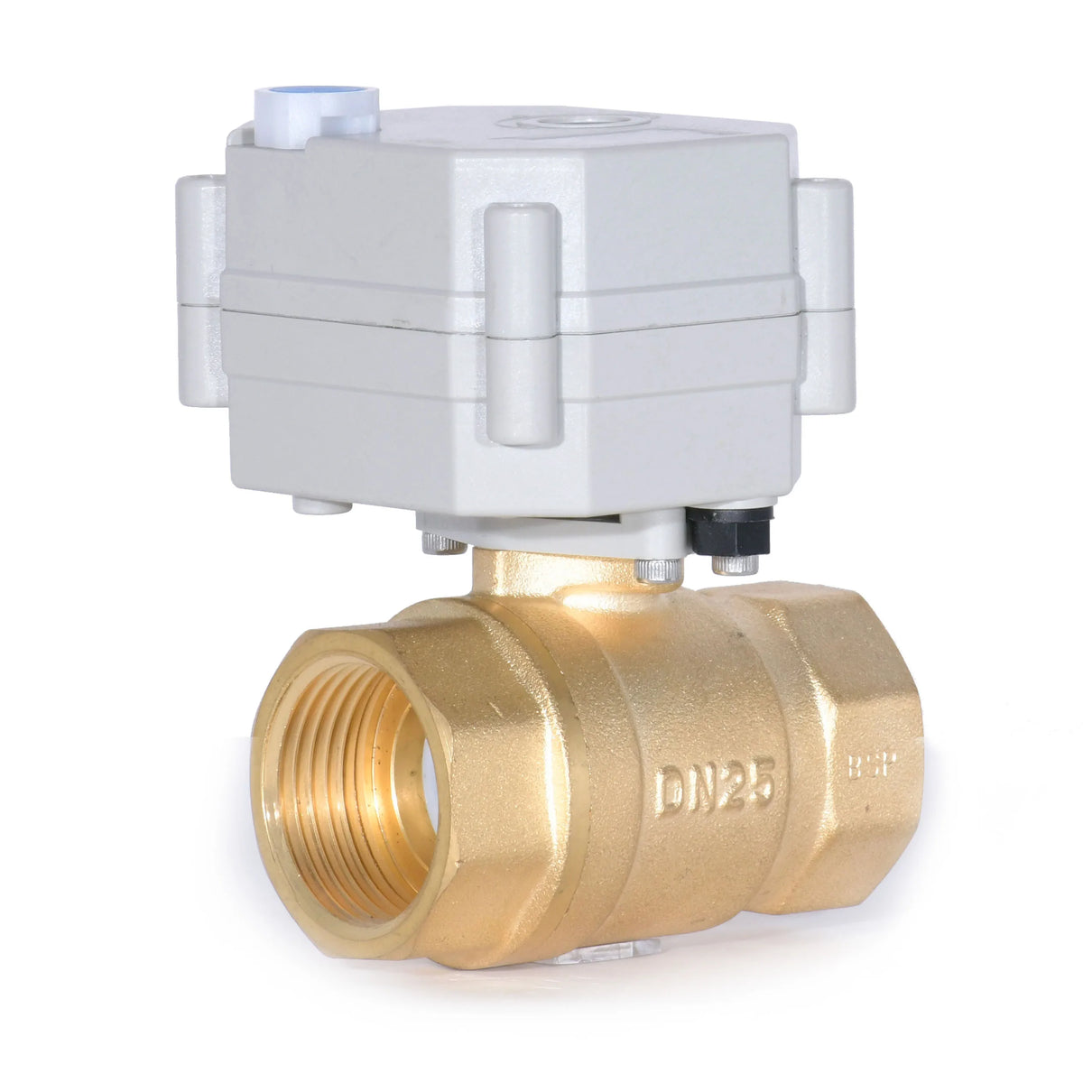 TONHEFLOW DN15 DN20 DN25 Motorized Ball Valve 220V Three Wire Two Point Control Brass Electric Ball Valve With Manual Switch