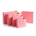 Wholesale pink Paper Bags White Custom Gift Paper Bag With Handle Clothing Shoe Shopping Luxury Packaging Paper Bag With logo