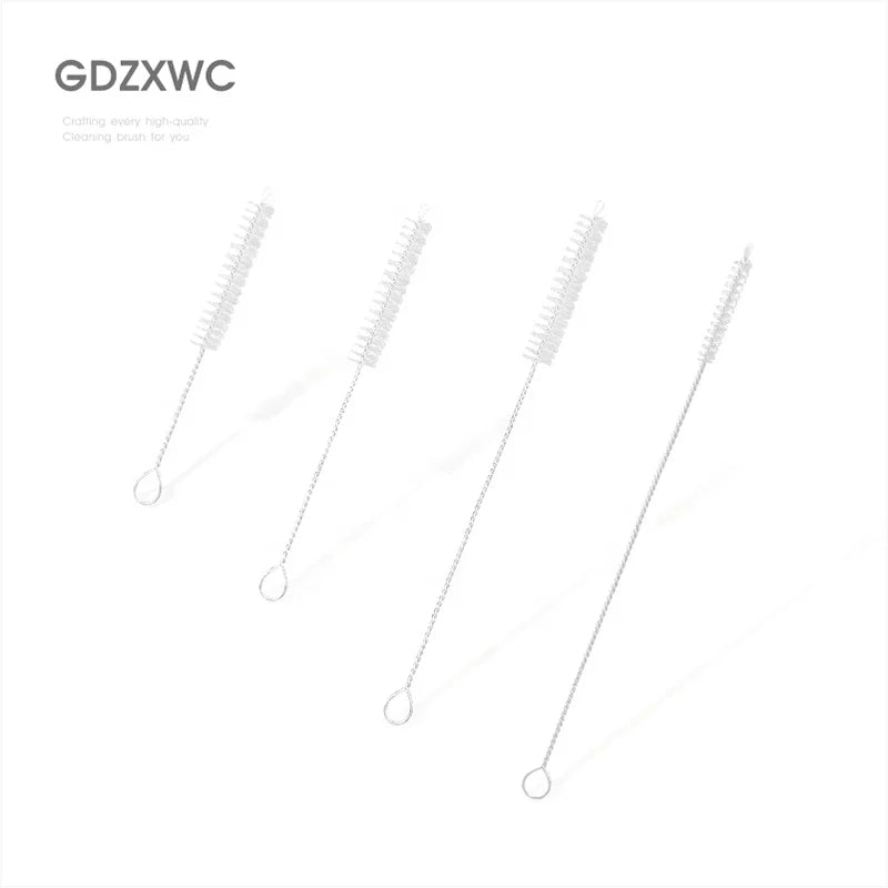 100mm to 175mm Four Sizes Options Straws Brushes Baby Bottle Cleaning Brush Head Nylon Bristles Kitchen Straw Cleaning Brush