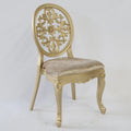 Wholesale Luxury Fashion Round Back Design Gold King Plastic Round Back Louis Chair