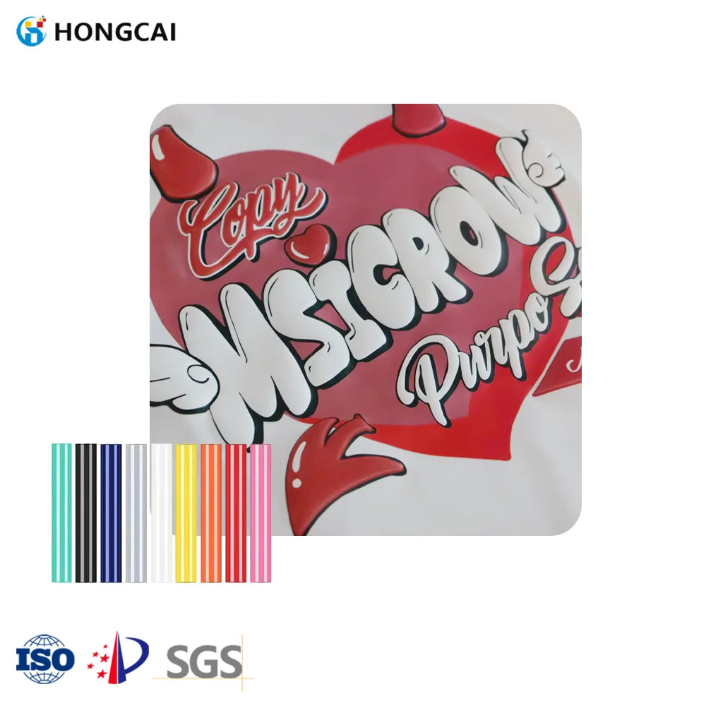 Custom Size 3D Puff Heat Transfer Rolls Fast Delivery Soft Foam Vinyl Film for Textile Printing for Customized Designs