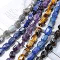 8*12mm Irregular Cylinder Shape Rectangle Big Faceted Stone Beads for Bracelet Necklace Making