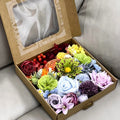 Artificial Flowers Mother's Day Gift Boxes Leaf Roses Peony Dahlia Wedding Diy Bouquets Artificial Flower With Stems