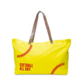 Print Baseball Carryall Utility Medium Tote Bag Baseball Mom Tote Bags Softball Tote With Stitching DOM-1477