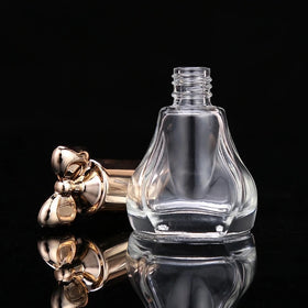 12 ml Unique Design Empty Nail Polish Glass Bottle with Brush and Cap