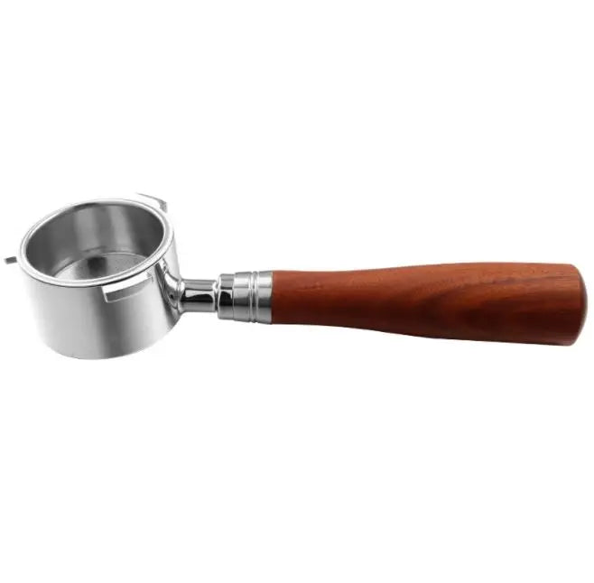51mm Delonghi  Espresso Machine Portafilter Barista Coffee Bottomless Portafilter with Wood Handle Coffee Accessories