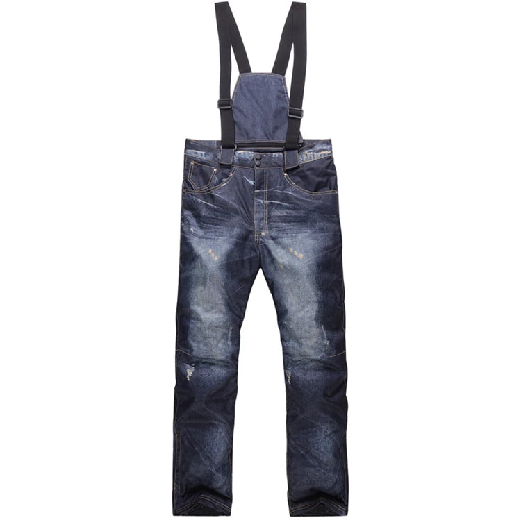 Unisex Custom Fully Seam Taped Waterproof Breathable Skiing Jeans Overalls Windproof Outdoor Snow Pants for Men and Women