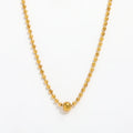 Simple 18K Gold Plated Dainty Beads String Stainless Steel Bead Pendant Necklace Tarnish Free & Waterproof  Dainty Necklace