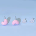 New Type Pearl Heart Earringsheart Shape Bamboo Earrings and Huggie Hoops Tiny Bit Heart Earrings