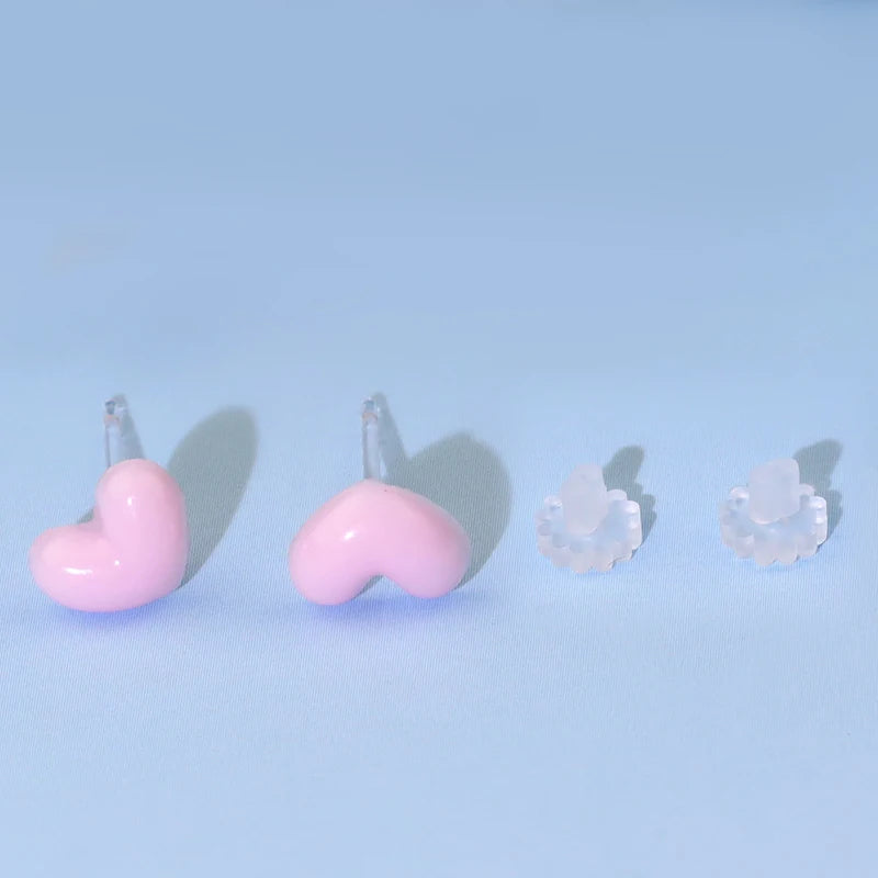 New Type Pearl Heart Earringsheart Shape Bamboo Earrings and Huggie Hoops Tiny Bit Heart Earrings