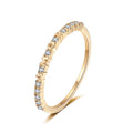 Wholesale Trendy 18K Gold Plated Brass Gemstone Rings Zircon Women's Jewelry