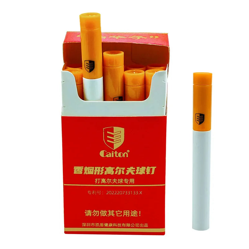 Caiton New Classic 10PCS Cigarette Design Plastic Golf Tee 2 in 1 Adjustable Ball Tee Customizable Golf Tees