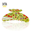 Xinmei Custom Printed Bio Acetate Fruit Claw Clip with logo Flower Print Hair Clips extra Large 11cm Cherry Hair Claws for Women