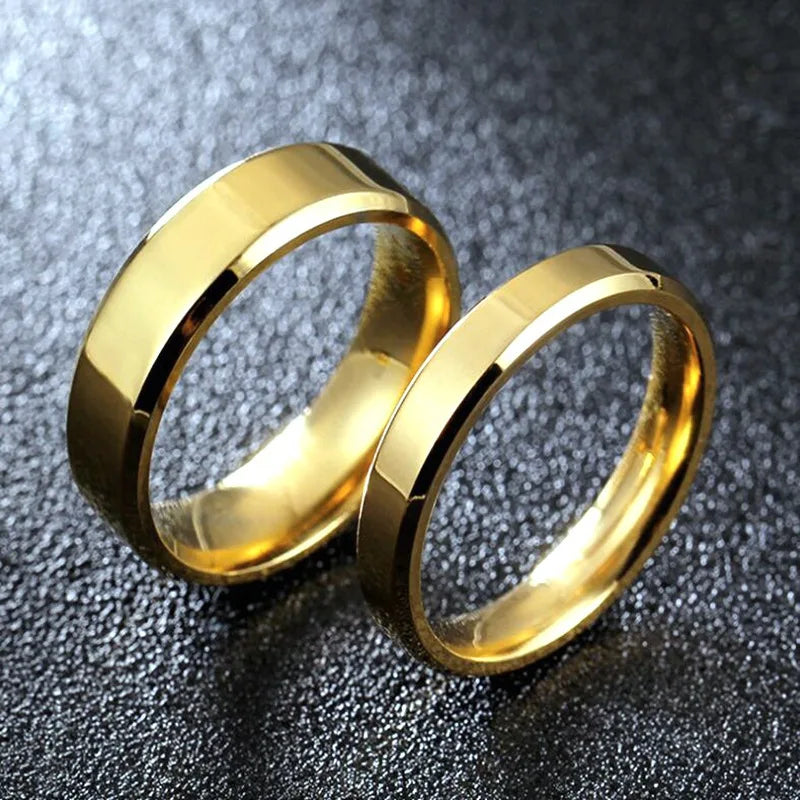 High Quality Wedding Ring for Women Men Wholesale Classical Stainless Steel Ring Jewelry Engagement Wedding Couple Ring