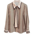 Boutique Wholesale 2026 Spring New Design Sense Niche French Long Sleeved Lapel Casual Commuting Chiffon Women's Shirt