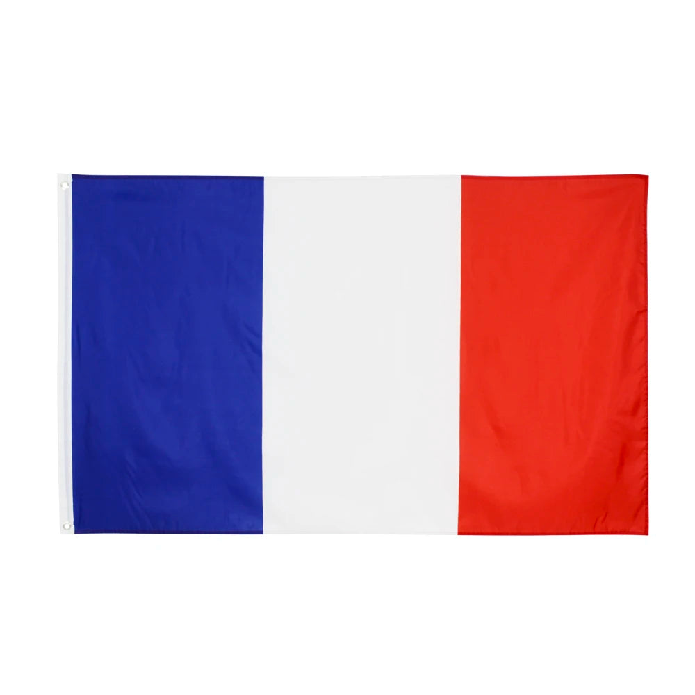 Wholesale 100% Polyester 3x5ft Stock FR Blue White Red French France Flag