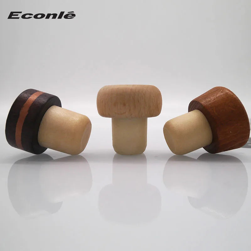 Wholesale Vodka Tequila Whisky Bottle Cork Stopper Wooden Polymer Top bar Top Closure T-shape Synthetic Corks Stopper