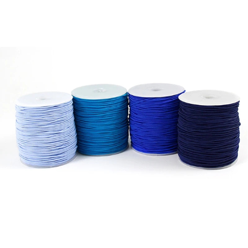 100% Polyester Elastic Cord Colorful Round Braided Finish Custom Length Versatile Use for Hair Shoes Bags Garments