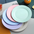 Eco-Friendly Reusable Biodegradable Wheat Straw & PP Plastic Modern Dinnerware Set-Dishes & Plates for Back to School Use