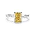 Top Picked 925 Sterling Silver Jewelry Wholesale Rhodium Plated Ice Flower Cut Ring 6x8 Cubic Zirconia Eternity Promise Ring