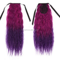 Ombre Colors 100g Kinky Hair Piece Synthetic Ponytail Extensions Heat Resistant Fiber Wig Clip in Ponytail