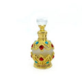15ml Gold Black Luxury Arabian Middle East Engraved Metal Glass Perfume Essential Oil Bottle in Stock