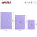 A7 Croc Leather and Fabric Hardcover Budget Book with 6 Ring Customizable Zipper Cash Envelopes for Card and Money